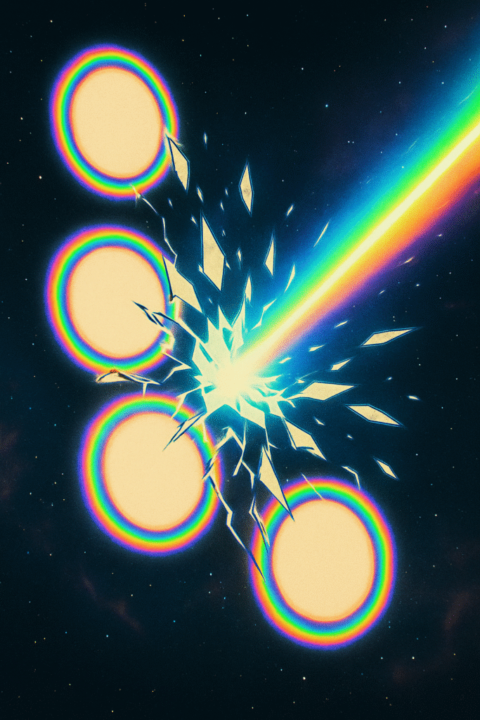 神血の救世主透晴のスキル煌砕を発動したイメージイラスト