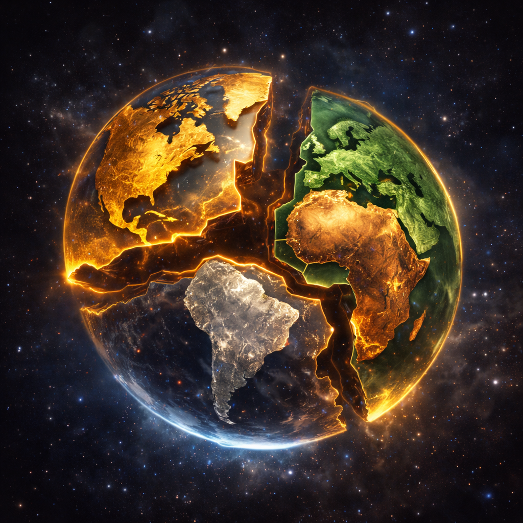 染まった大陸が出現したイメージ画像